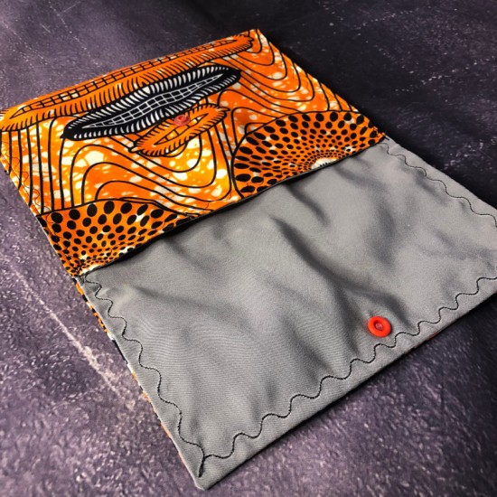 Pochette Wax "Kenya" Orange