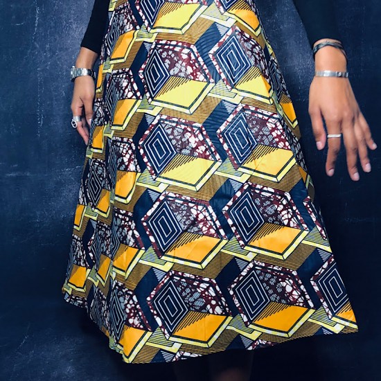 Skirt in Wax "Mamiwata Harare"